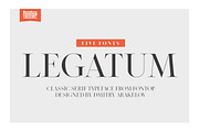 Legatum font family (5 fonts), a Serif Font by Fontop (Thumbnail 1 of 16)