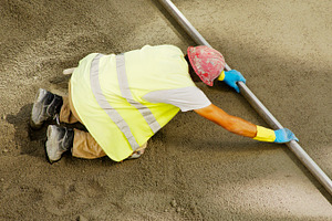 Worker mason stock photo containing hardhat and reconstruction
