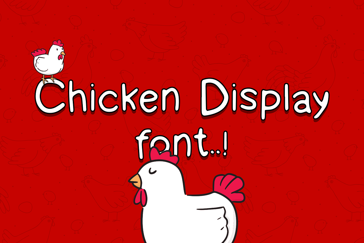Chicken display font - Handwritten, a Font by Beshr Abdulhadi (Photo 1 of 8)
