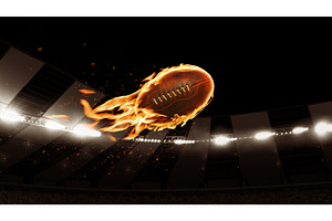 Flight of american football ball