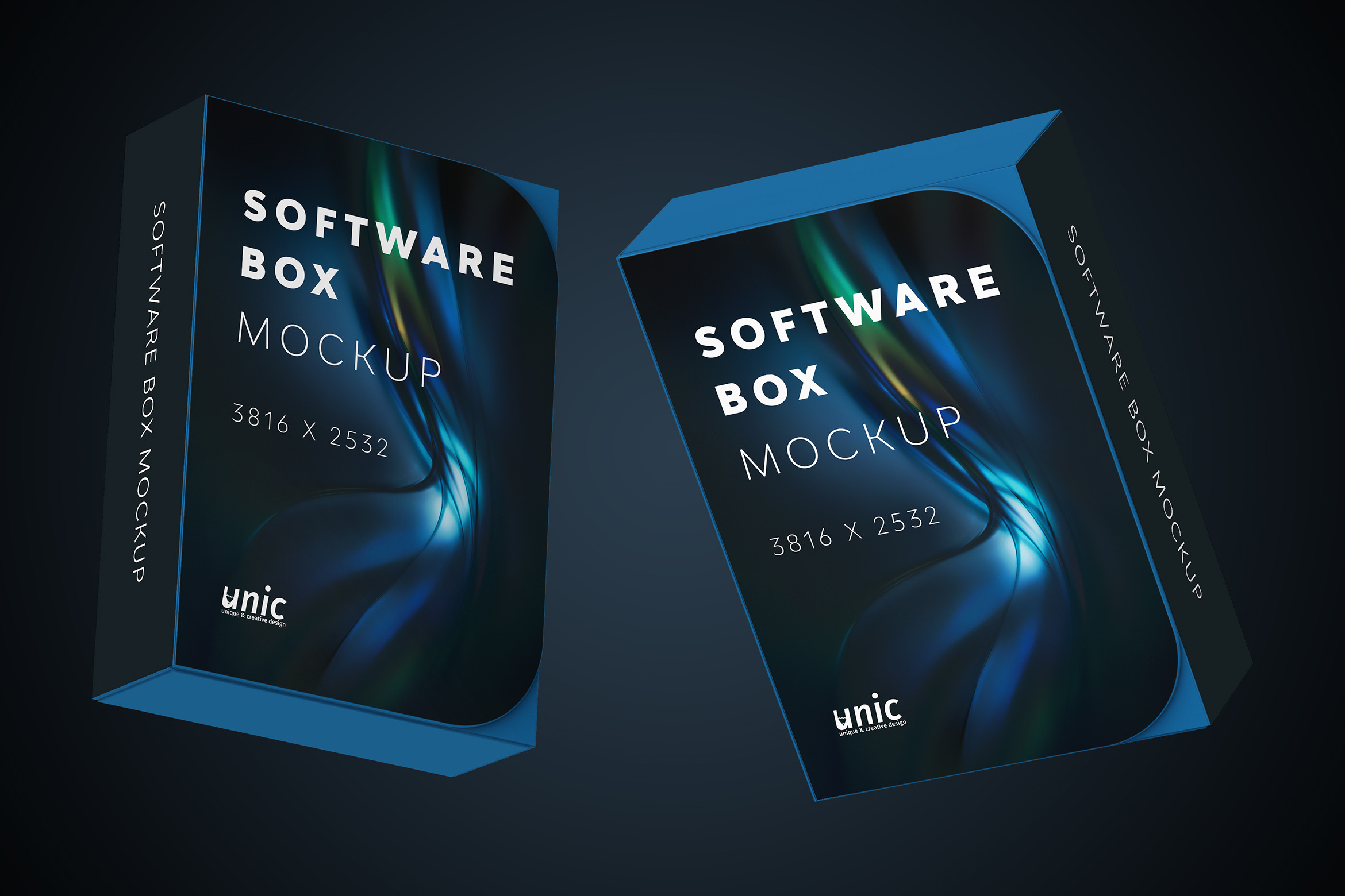 Software Box Mockup, a Product Mockup by UnicDesign