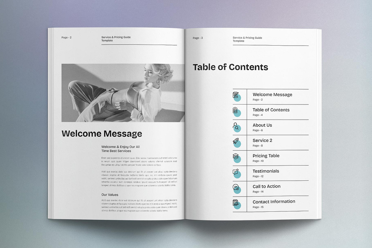 Service and Pricing Guide Template, a Magazine Template by E-Type (Photo 2 of 7)