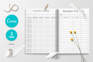 Canva Income Tracker Planner