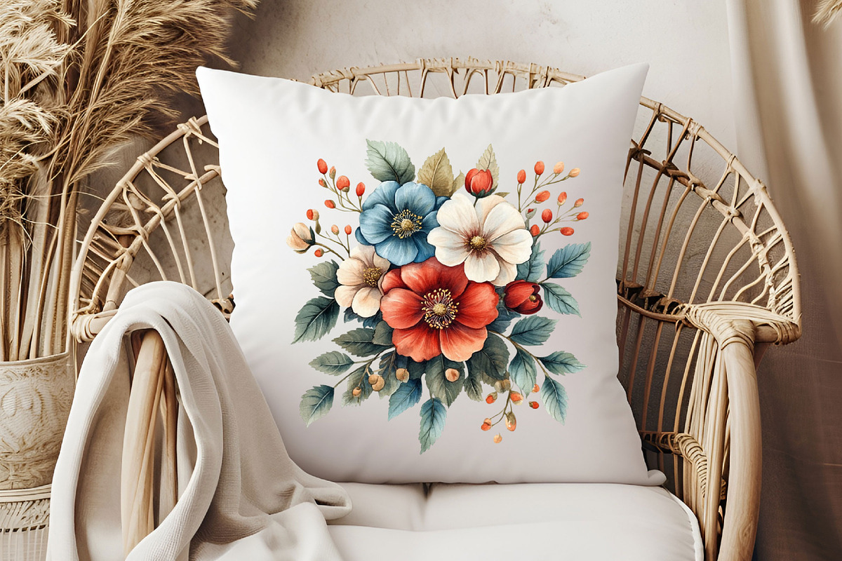 Vintage Flowers Sublimation Bundle, an Illustration by Pixels.Craft (Photo 4 of 7)