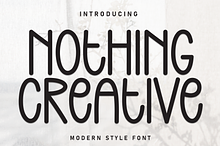 Nothing Creative | Script Font