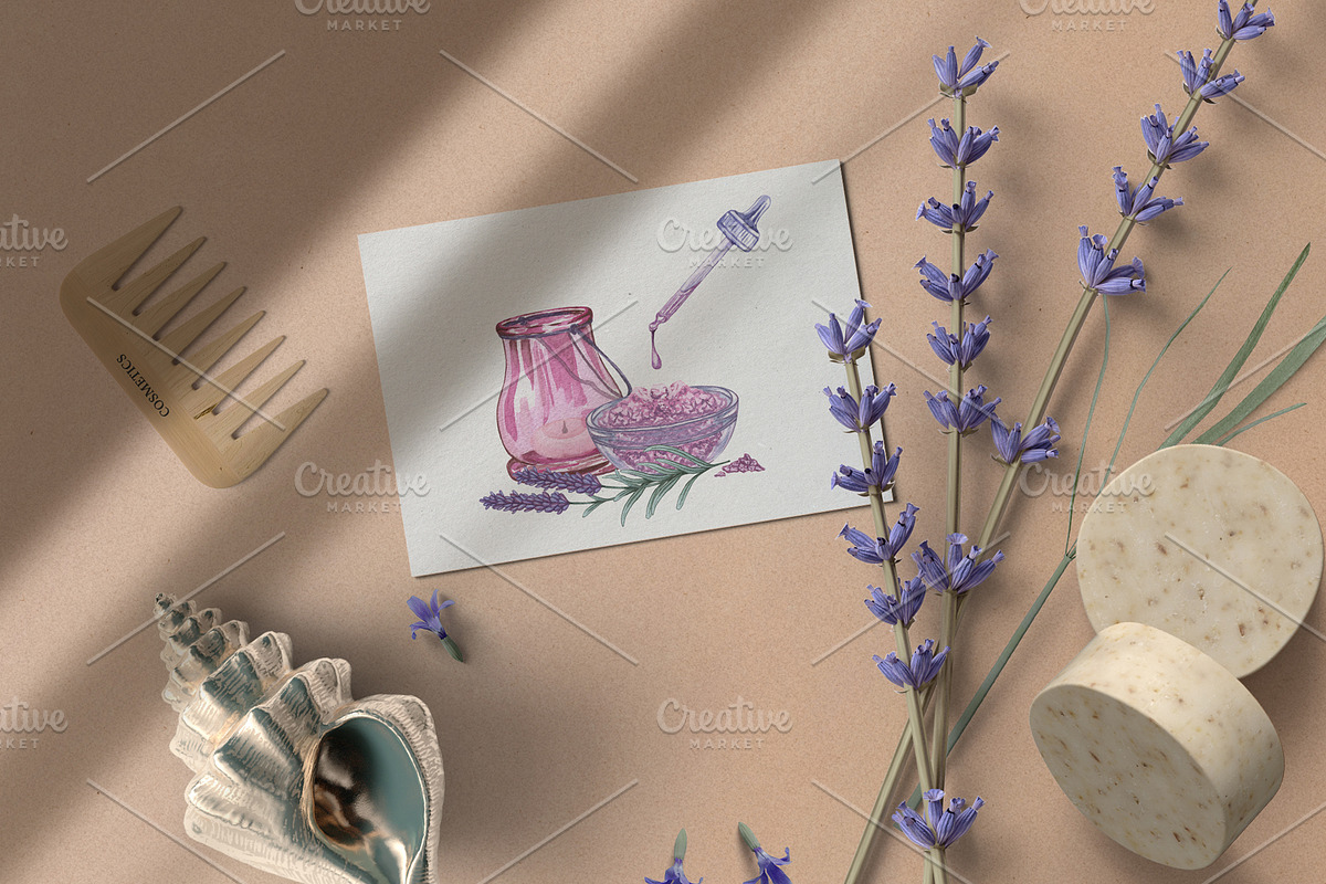 Aromatherapy Watercolor Collection, an Object Illustration by BarvArt (Photo 3 of 17)