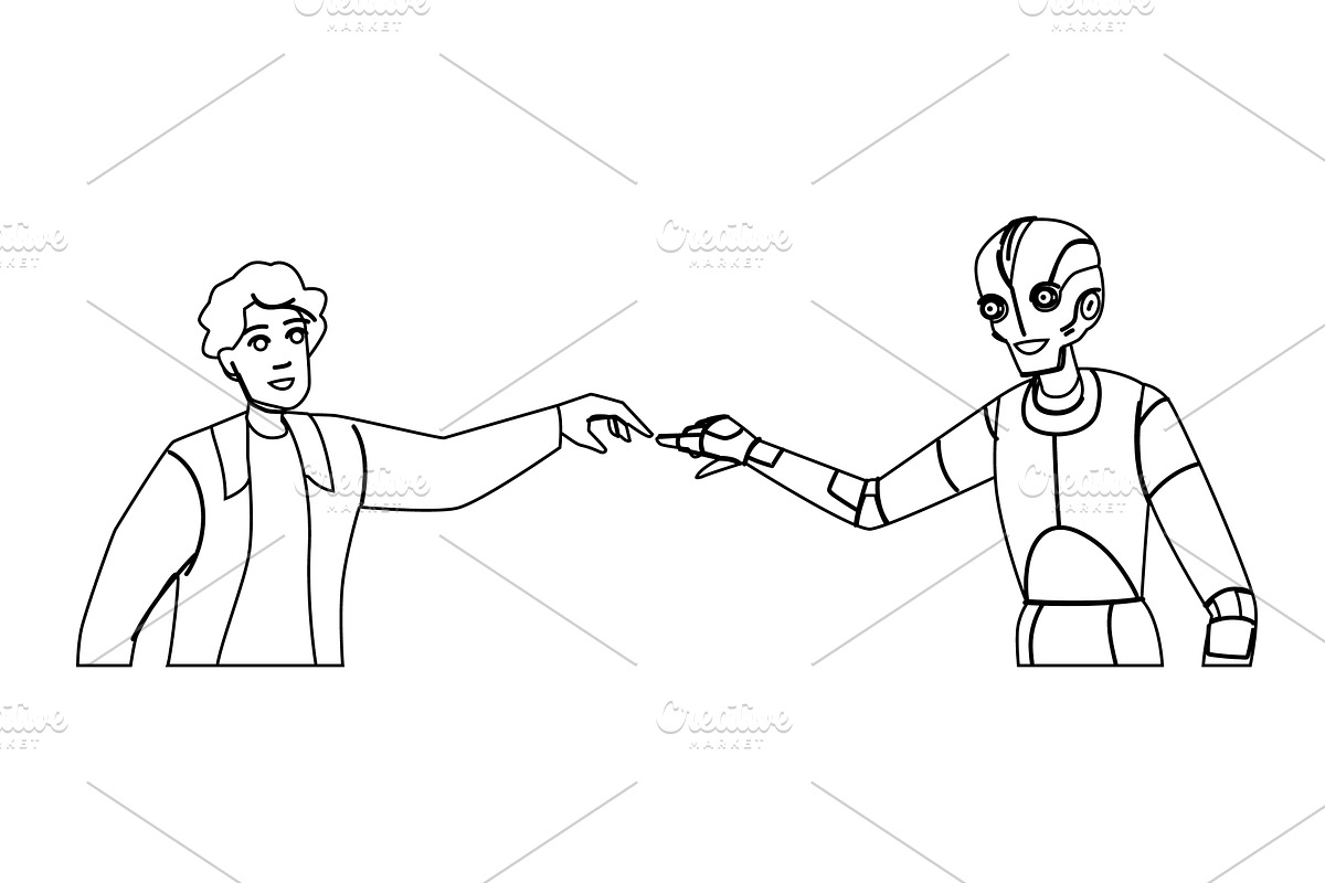 future human computer interaction, a Person Illustration by pikepicture