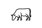 Farm Cow Silhouette Vector Bundle, an Illustration by Designs_River (Thumbnail 21 of 51)