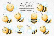 Honey Bee Clipart, an Animal Illustration by Vavavan Artwork (Thumbnail 2 of 5)