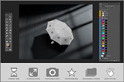 Umbrella Mockup on Dark Surface PSD, an Advertising Mockup by Bruno's Shop (Thumbnail 3 of 4)