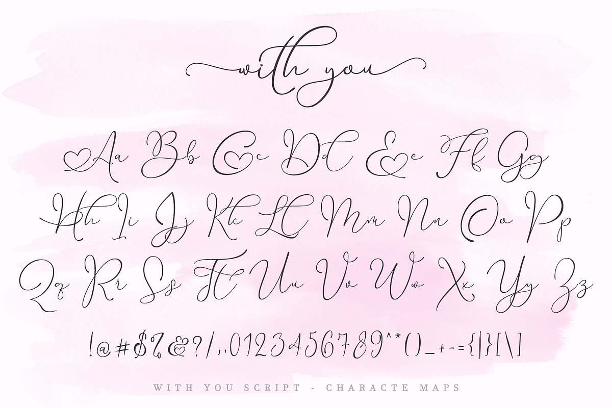With You // Lovely Script Font, a Script Font by Aldedesign (Photo 11 of 12)
