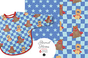 Animal Heros Seamless Patterns, an Illustration by Andrea Liesert (Thumbnail 1 of 7)