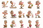 Whimsical Valentine Grandpa Clipart, an Illustration by OK Design (Thumbnail 3 of 6)
