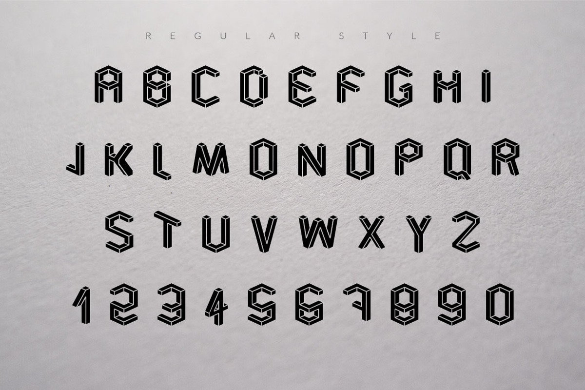 Volume Font and Vector Two Styles preview 3