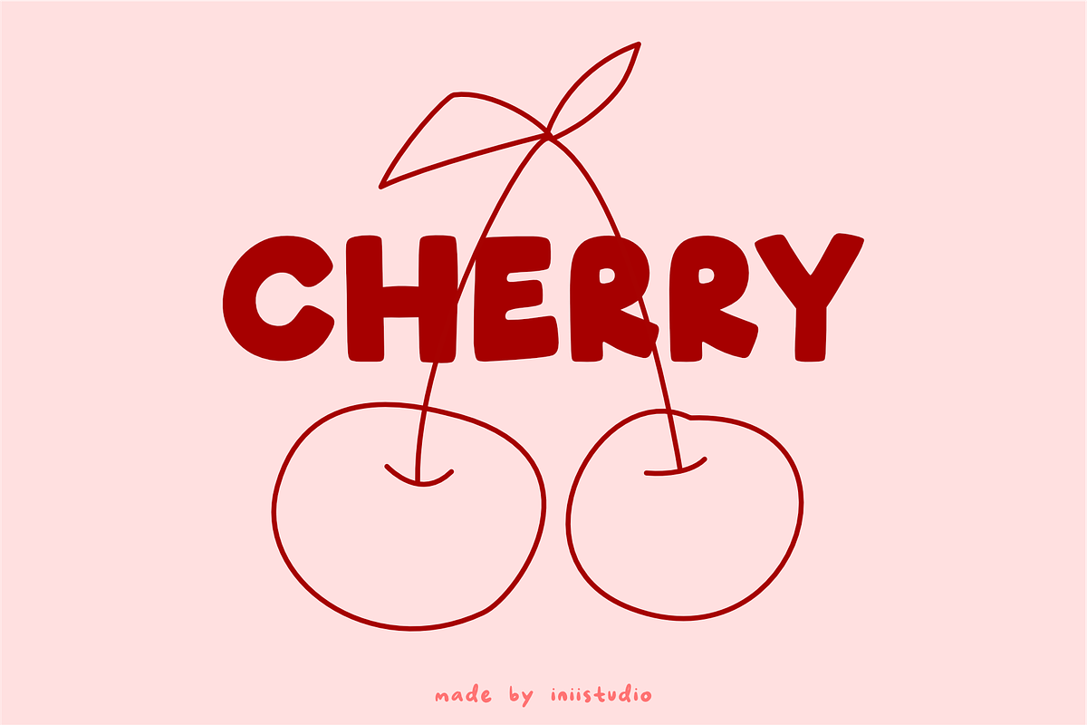 Cherry - cute handwritten font, a Handwritten Font by Iniistudio (Photo 4 of 5)