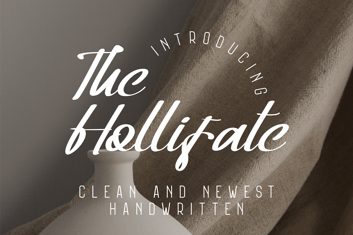 The Hollifate Font, a Script Font by ponuppo (Photo 1 of 3)