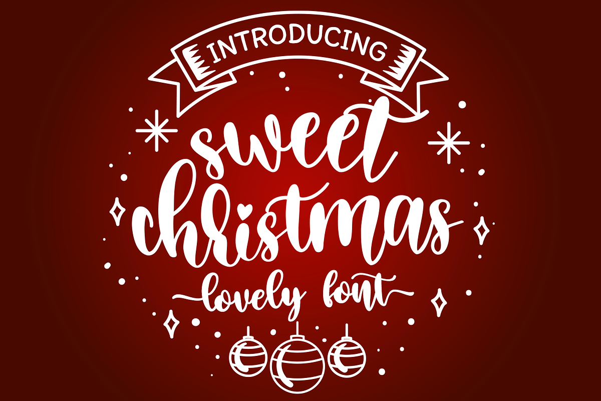 Sweet Christmas | Lovely Font, a Script Font by BearyType Studio (Photo 1 of 6)