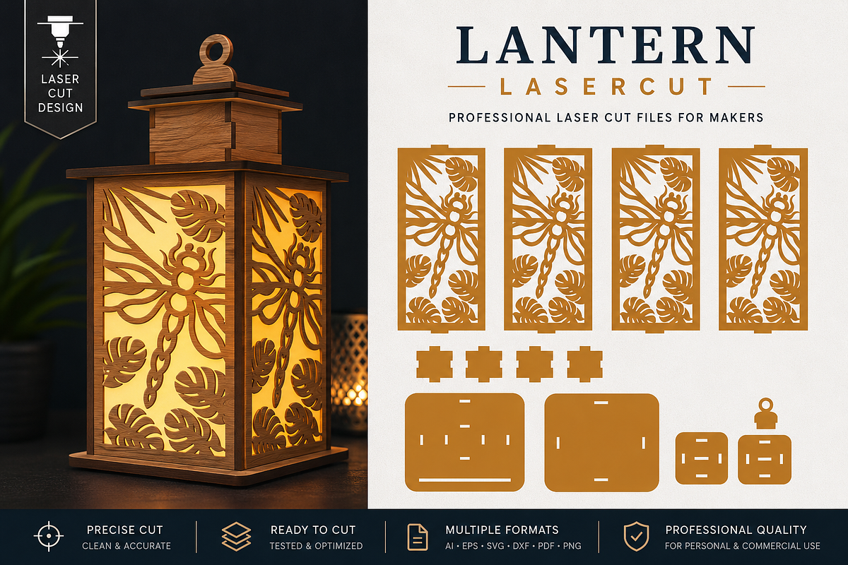 Dragonfly Lantern Lasercut BUNDLES, an Object Graphic by OTVEY DESIGN (Photo 3 of 13)