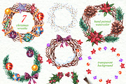 Merry Christmas Watercolor Set, an Illustration by AnnieDove (Thumbnail 3 of 10)