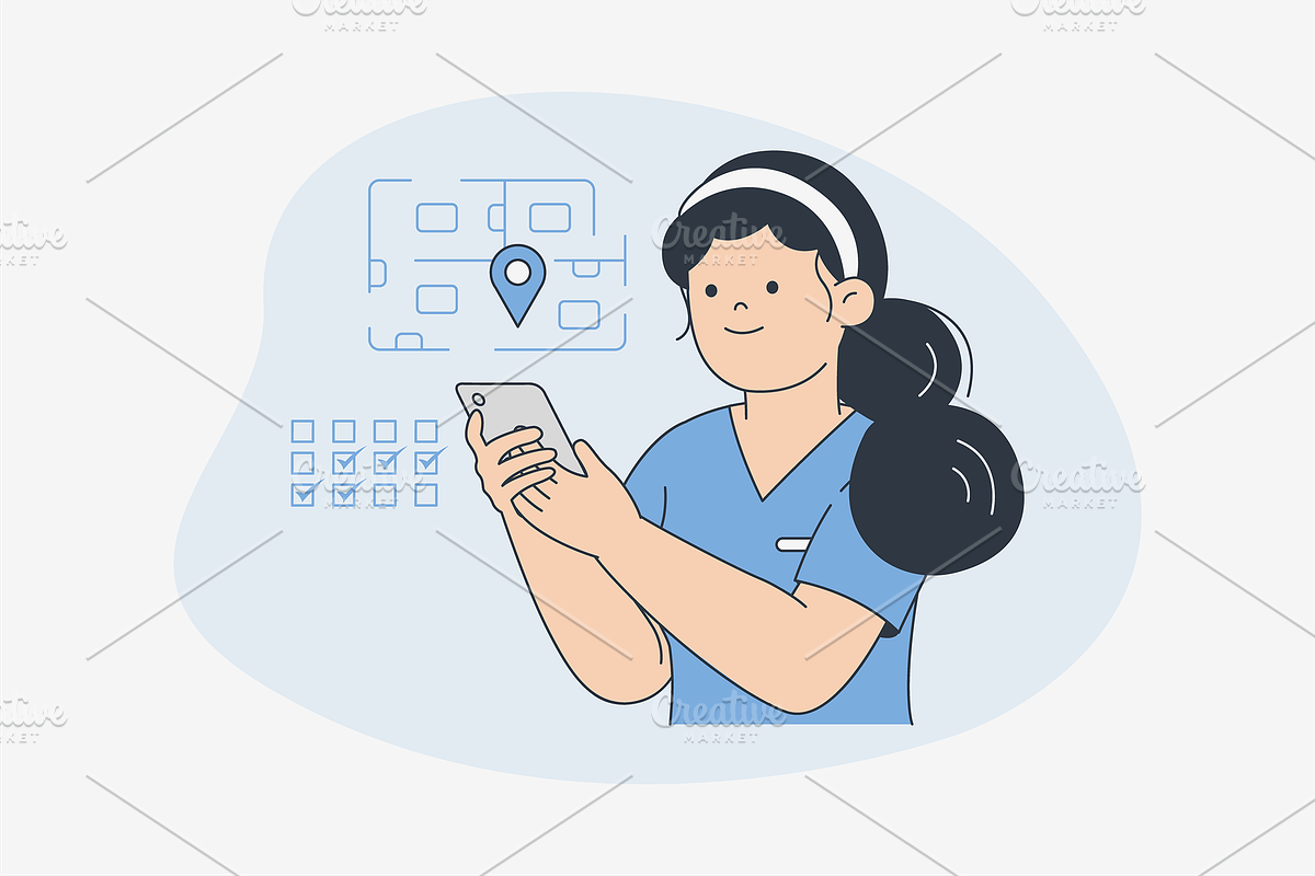Smart Hospital Illustration, an Object Graphic by Jump Studio (Photo 9 of 12)