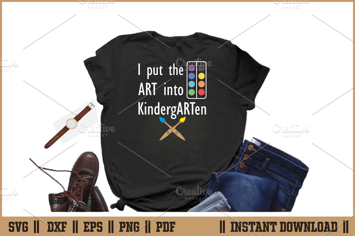 I Put The Art Into Kindergarten SVG, a Work Illustration by Handy Arts Studio (Photo 2 of 3)