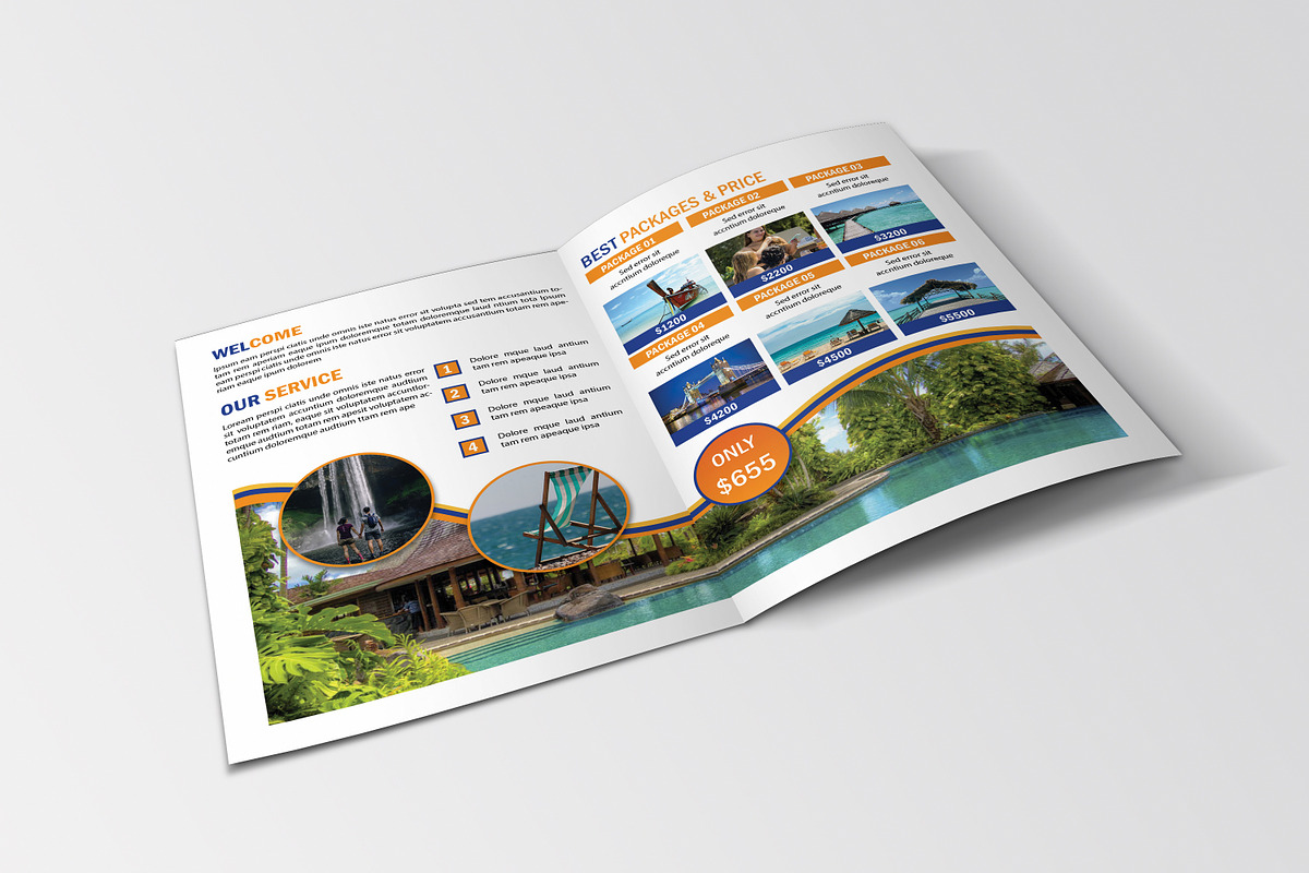 Travel Agency Brochure, a Brochure Template by retrographix (Photo 2 of 4)
