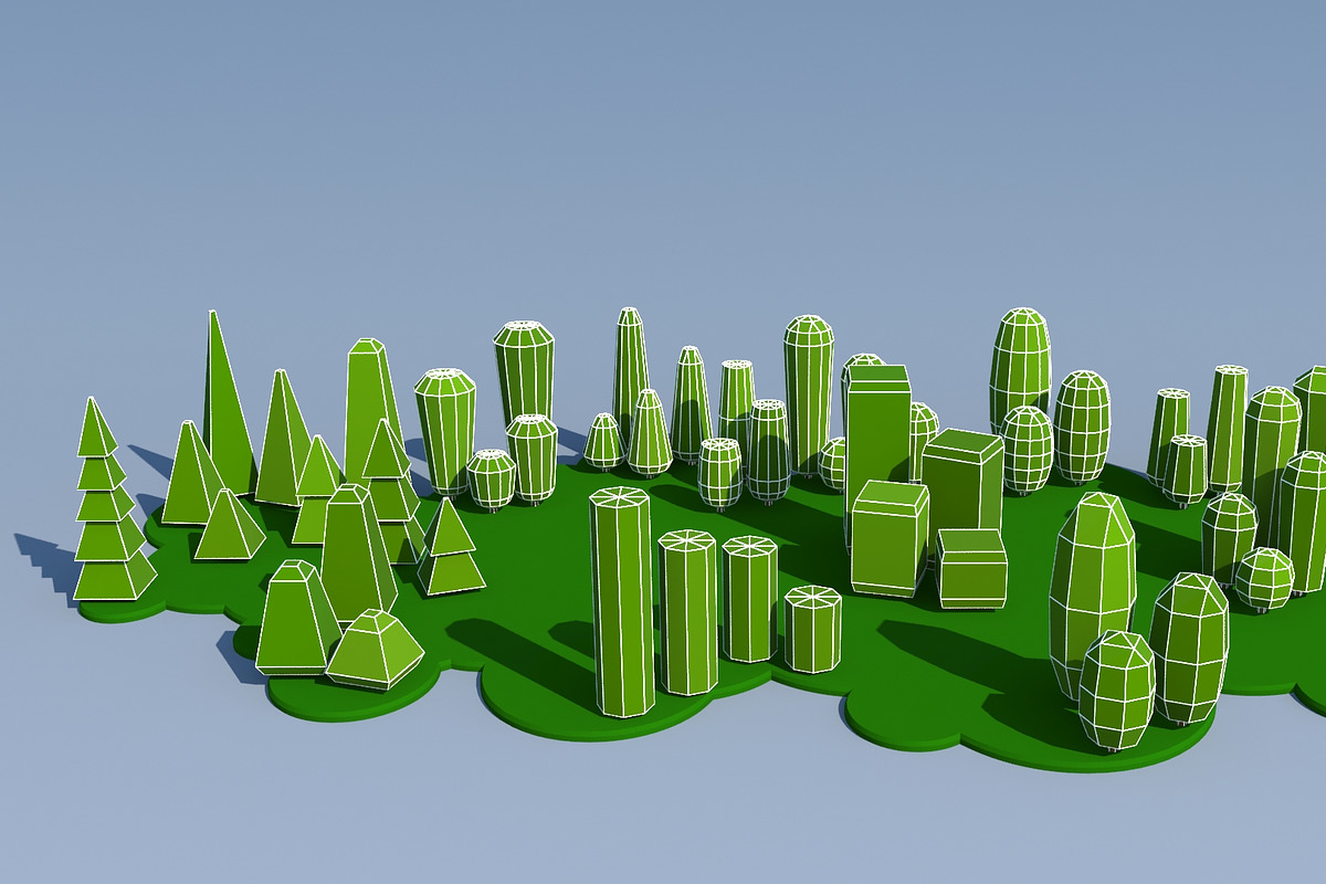 Trees and Bushes Pack - 02, an Environmental 3D Model by Saintpix (Photo 15 of 26)