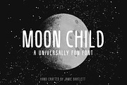 Moon Child Font, a Sans Serif Font by Jamie Bartlett (Thumbnail 1 of 5)