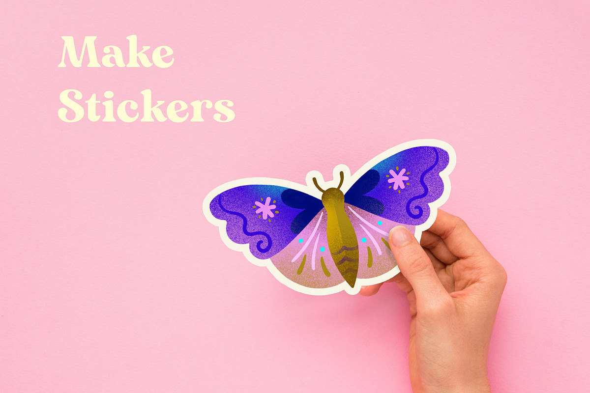 Dreamy Moths & Butterflies Clip Art, a Graphic by The Inking Rose (Photo 4 of 4)