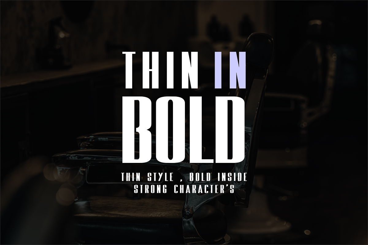 Thin In Bold Font, a Sans Serif Font by ponuppo (Photo 1 of 5)