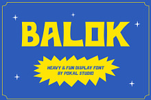 Balok Display Font