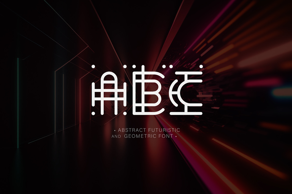 Future Abstract Font, a Font by artyway (Photo 2 of 5)