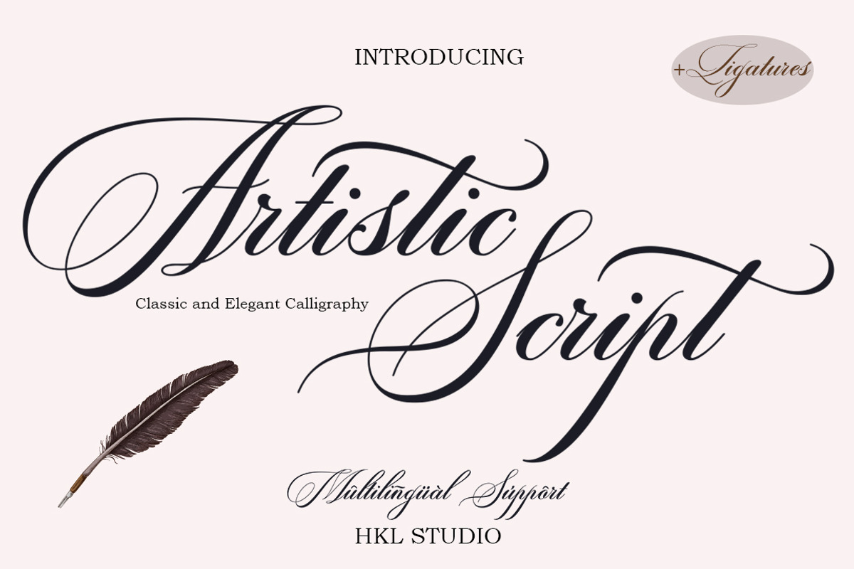 Artistic Script, a Script Font by HKL Studio (Photo 1 of 10)