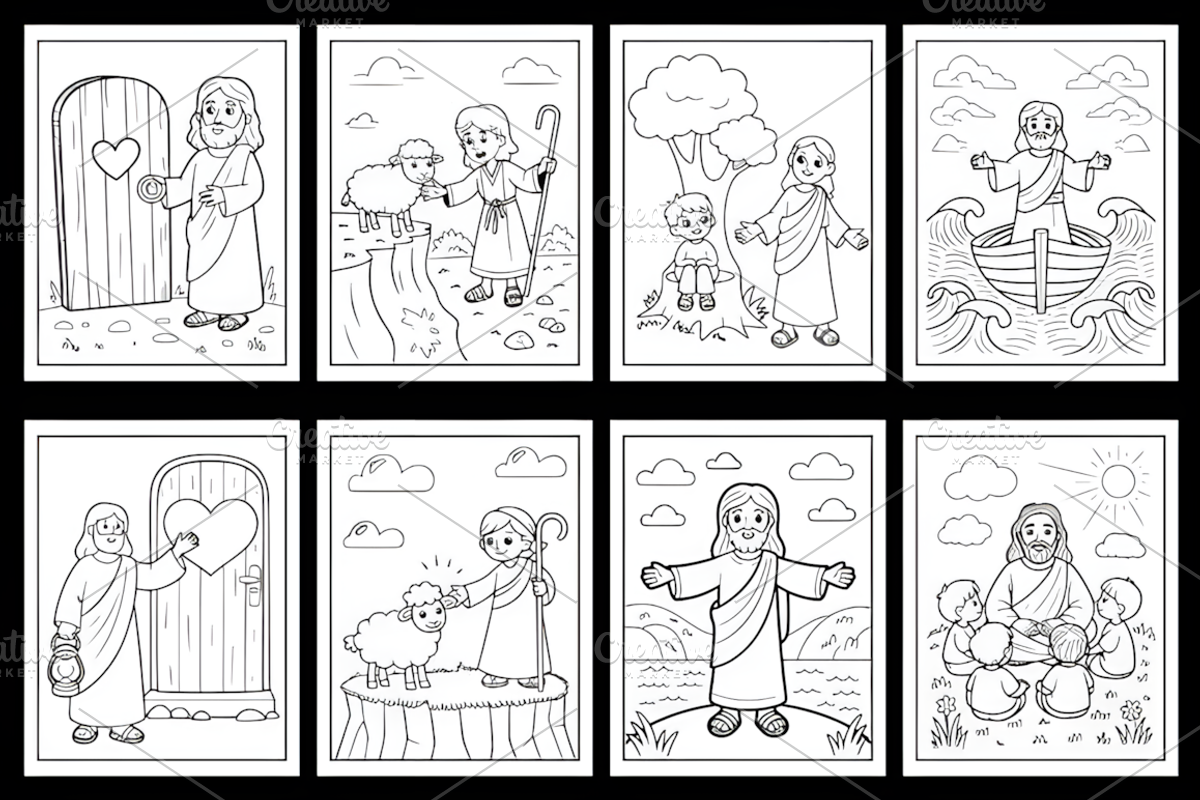 Bible Coloring Pages for Kids - KDP, a Decorative Illustration by Ink Gallery (Photo 3 of 3)