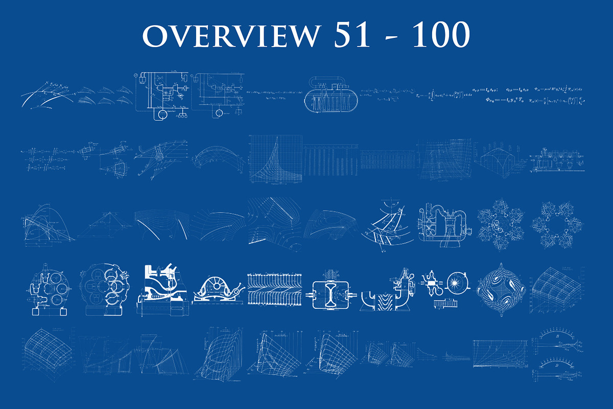 100 Blueprint Technology Brushes preview 4