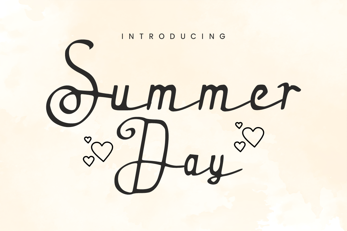 Summer Day – Handwritten Script Font, a Script Font by KiddoGlyphs Studio (Photo 1 of 7)