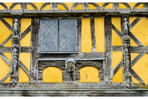 Detail of framing around a window of, an Architecture Photo by Backyard Stock