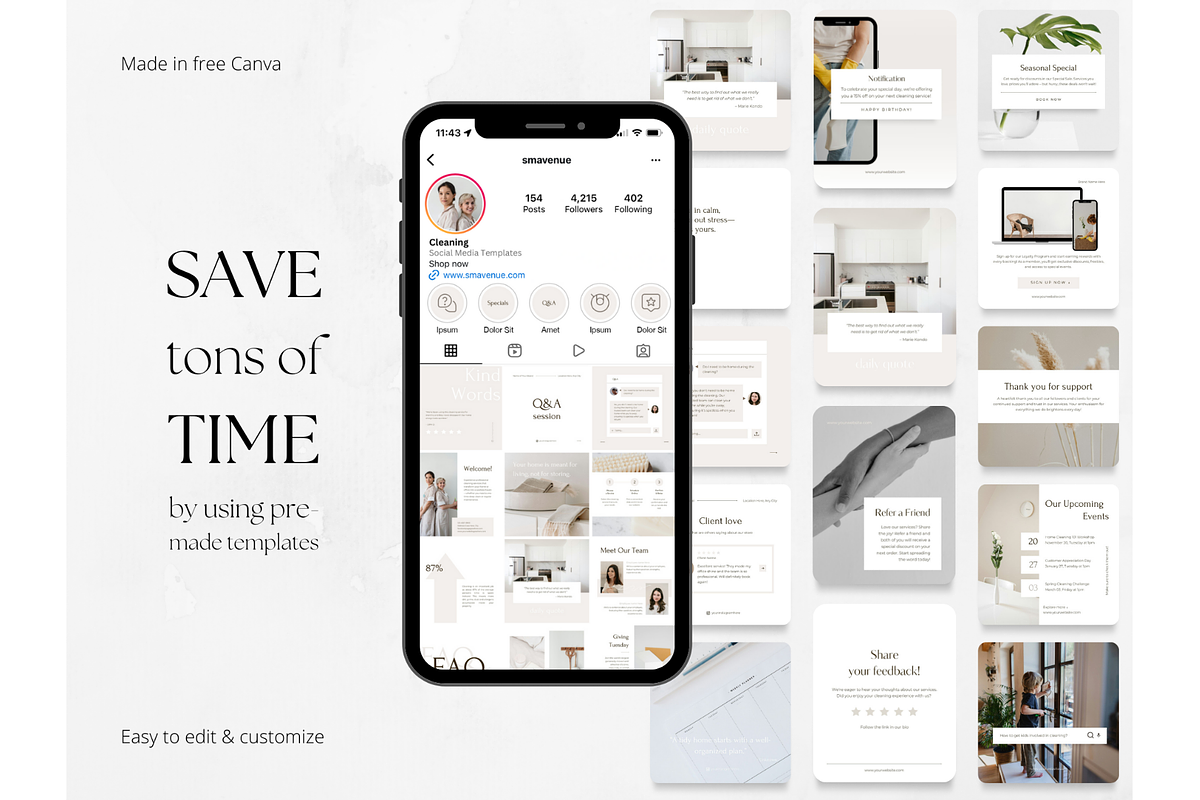 100 Cleaning Business Post Templates, a Social Media Template by PatternLab. (Photo 5 of 10)