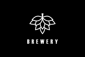 Simple Hops flower for Brewery logo, a Branding & Logo Template by Atlantis X Nurman Arbai