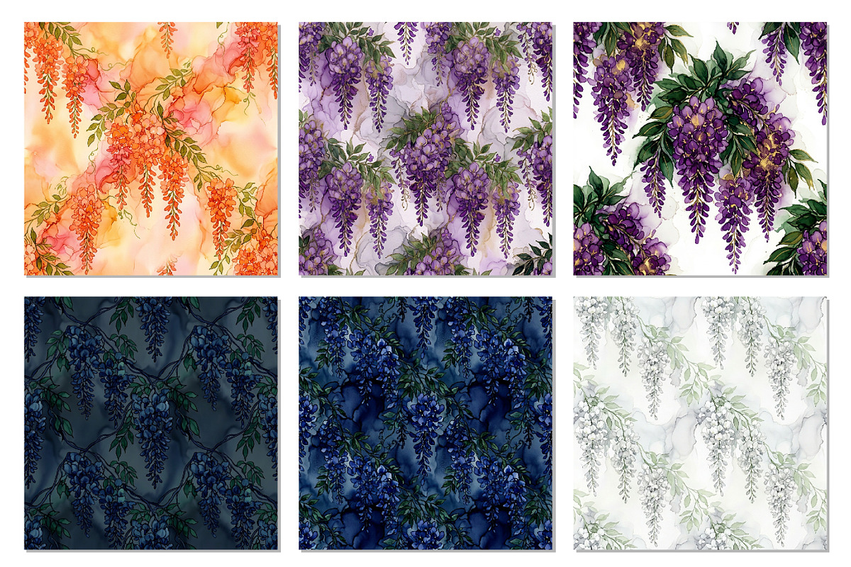 Alcohol Ink Wisteria Seamless Patter, a Texture Graphic by Dream Creation (Photo 3 of 6)