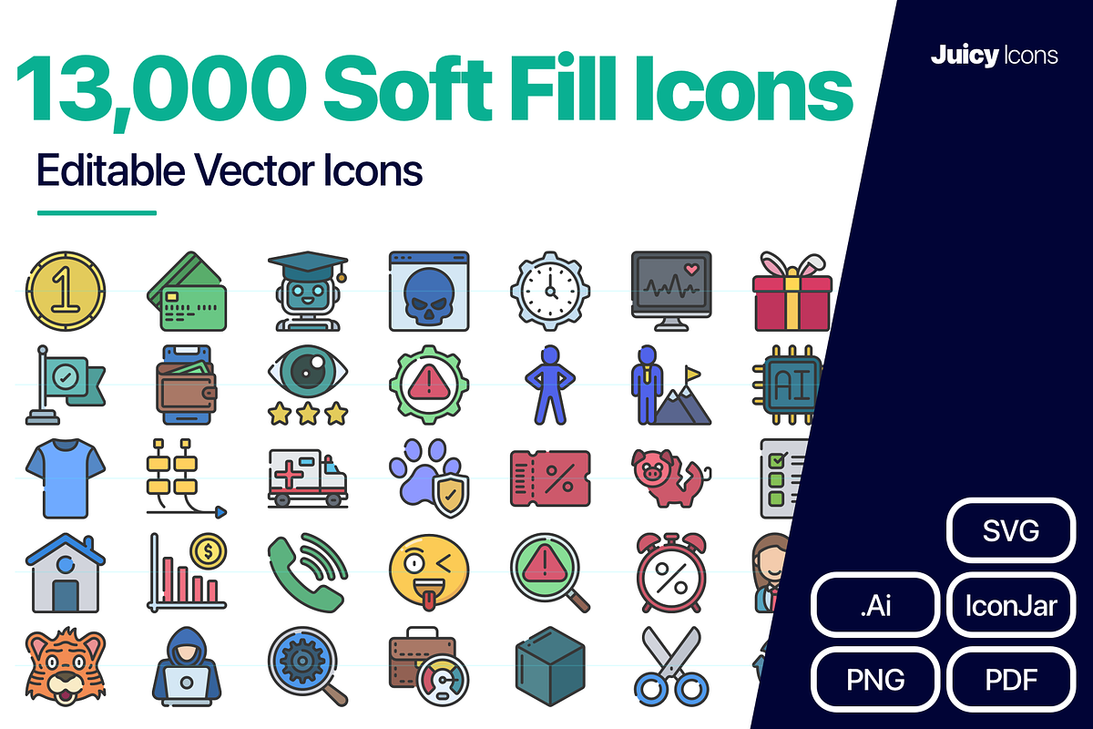 Juicy Icons Soft Fill Bundle, an Outline Icon by Juicy Icons (Photo 1 of 12)