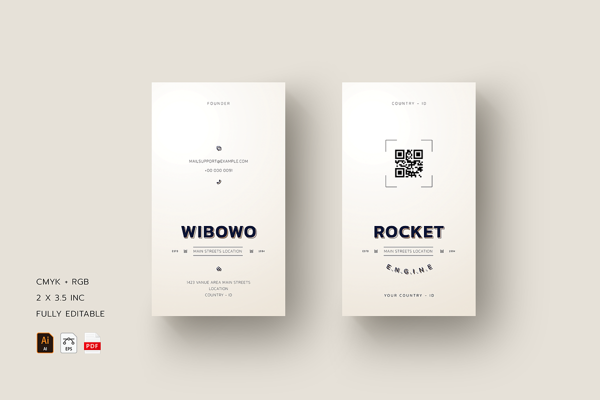 5 in 1 Vertical Luxury Business Card, a Business Card Template by Ctrl space studio (Photo 3 of 5)