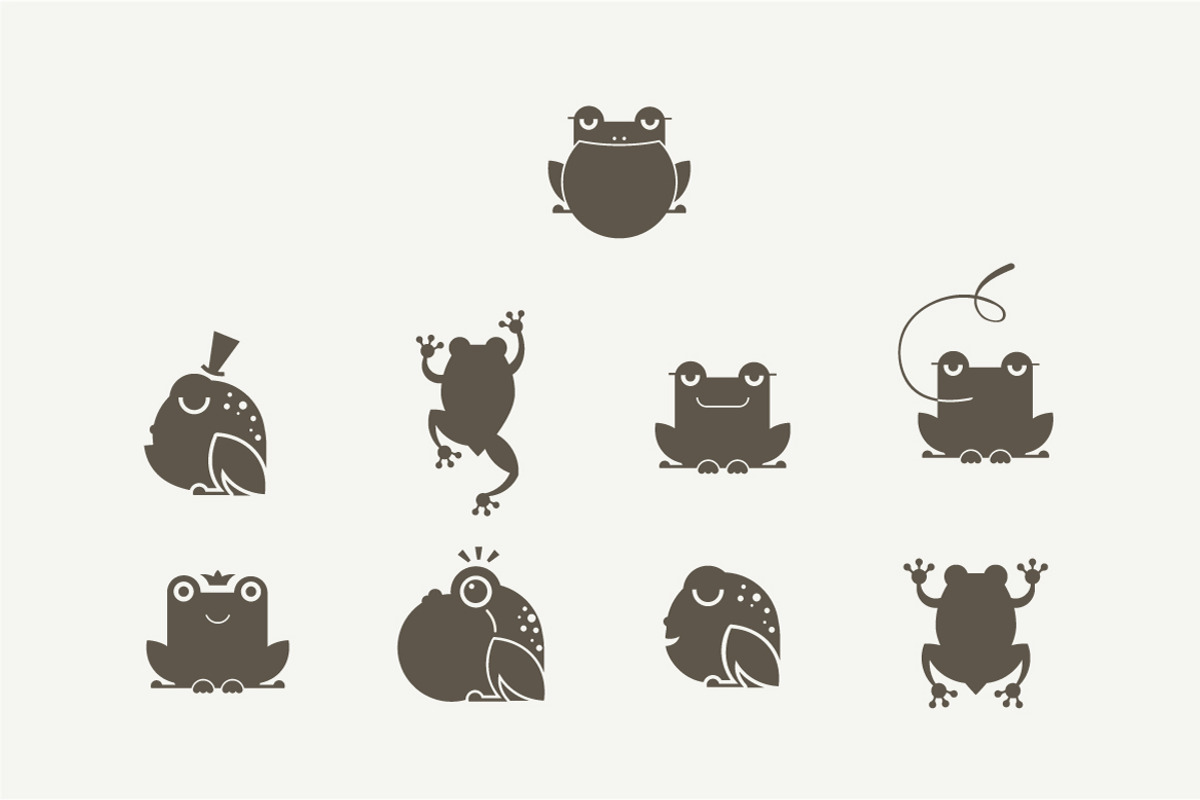 Vector frog icons preview 3