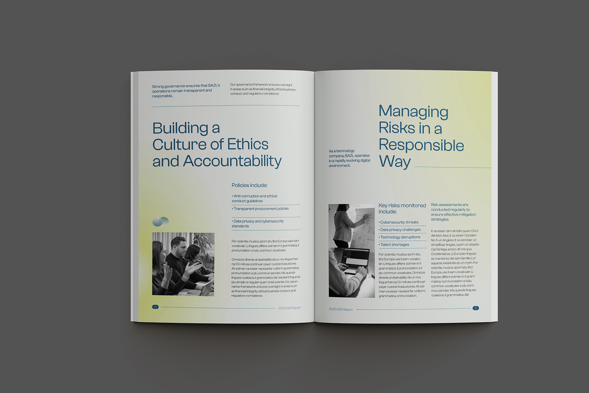 Minimal Gradient ESG Impact Report, a Brochure Template by Neermana (Photo 6 of 11)
