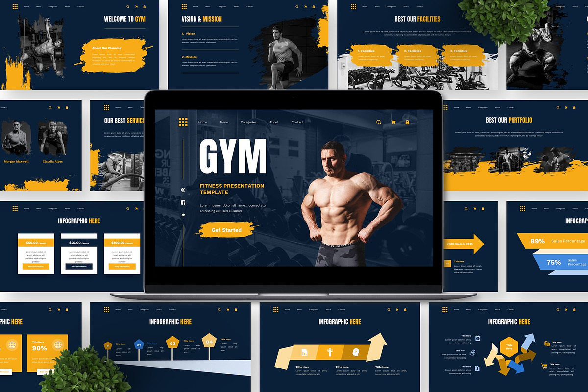 Gym - Fitness Keynote, a Presentation Template by Deepslide Studio (Photo 2 of 6)