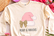 Merry Fabulous Pink Santa Hat PNG, a Seasonal Illustration by CrexoraLab (Thumbnail 3 of 4)