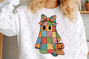 Patchwork Ghost PNG, an Illustration by Craft Nest (Thumbnail 5 of 6)