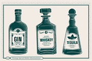 Vintage Spirit Bottle Illustrations, a Food Illustration by TheFoodAtlas (Thumbnail 2 of 9)
