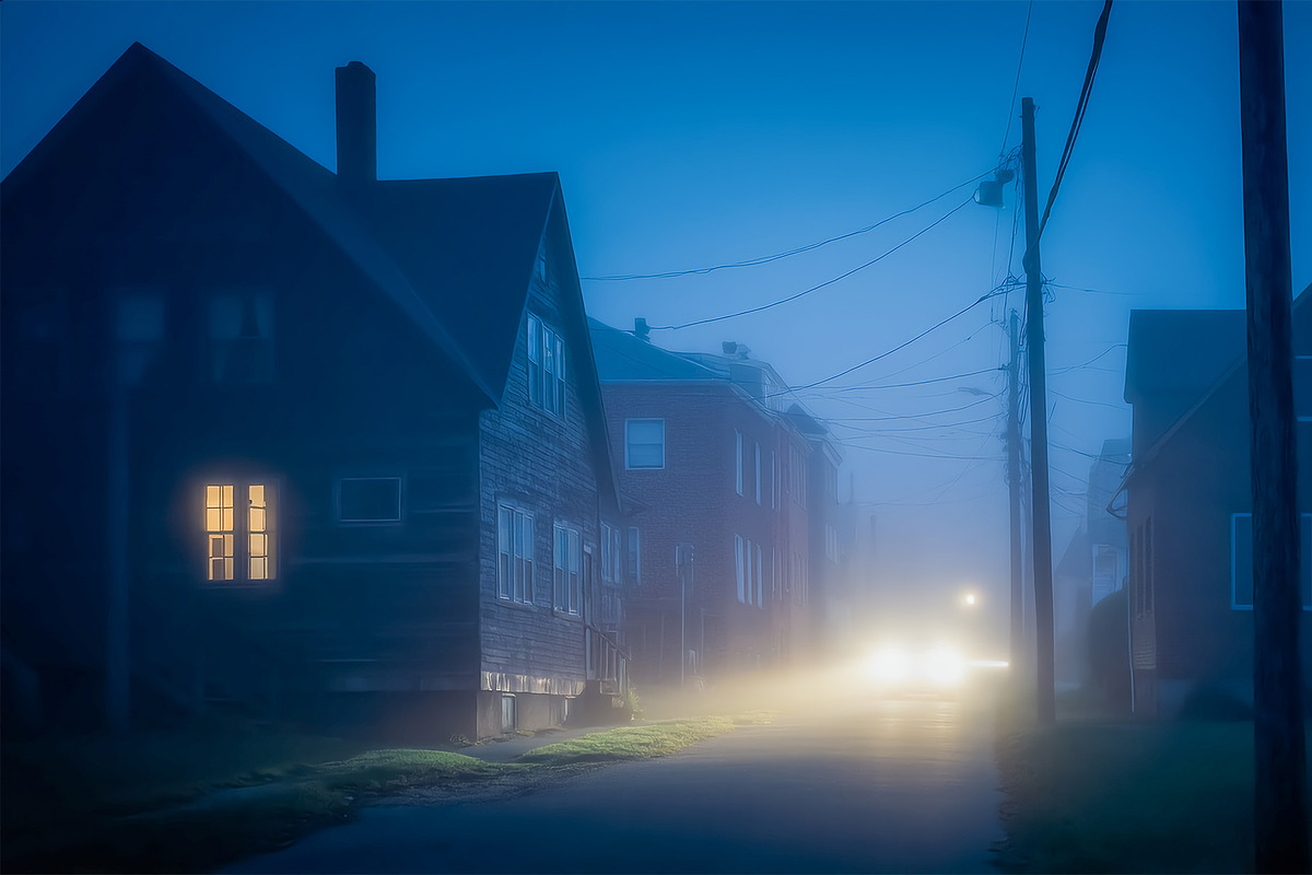 Moody Foggy Street Backgrounds, a Transportation Illustration by StockVerse Creative (Photo 3 of 4)