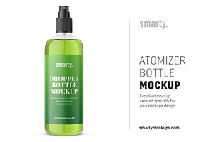 Transparent atomizer bottle mockup, a Pens & Pencil Mockup by Smarty Mockups